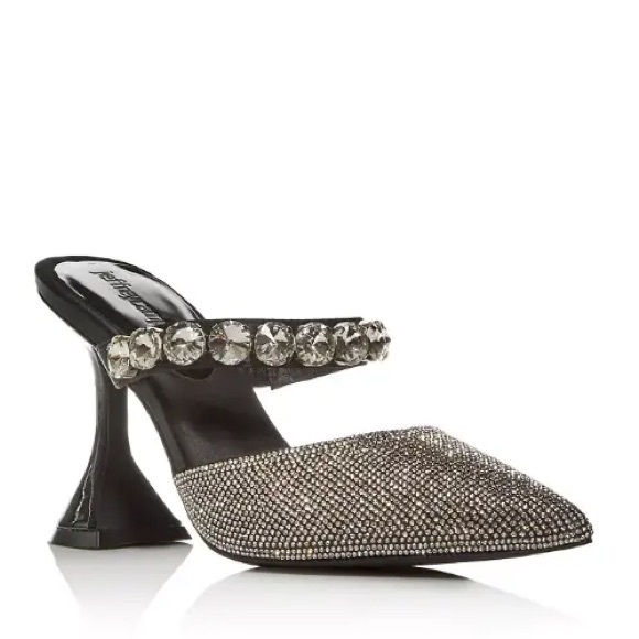 Jeffrey Campbell Women's Zavot Embellished High-Heel Mules - Picture 2 of 6